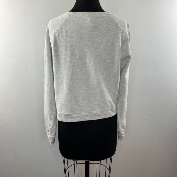 FOR THE REPUBLIC Gray Cotton Blend Round Neck "Love Yourself" Sweatshirt Size XS - Picture 5 of 7